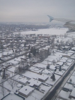 La banlieue de Montréal en hiver